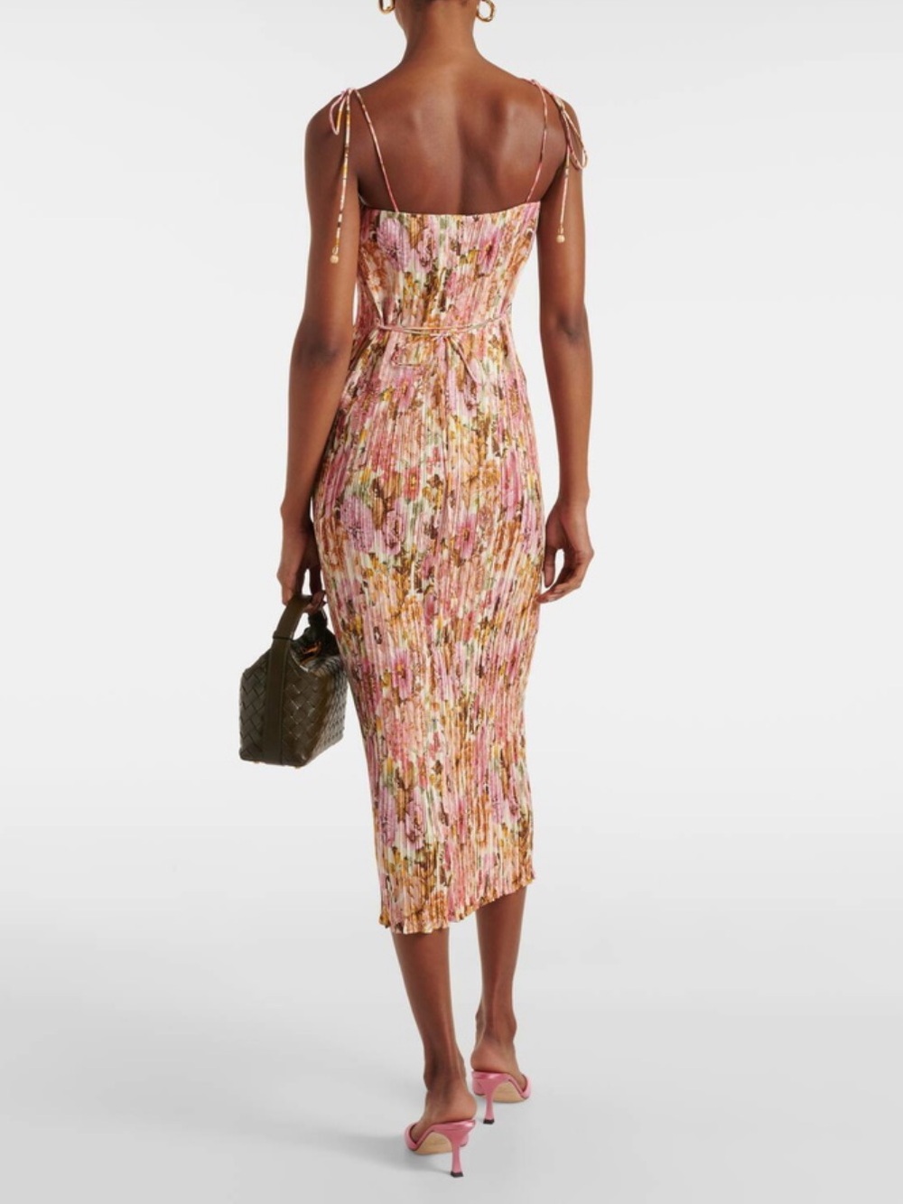 Zimmermann Golden Pleated floral slip dress, size 3, NWT - Picture 3 of 16